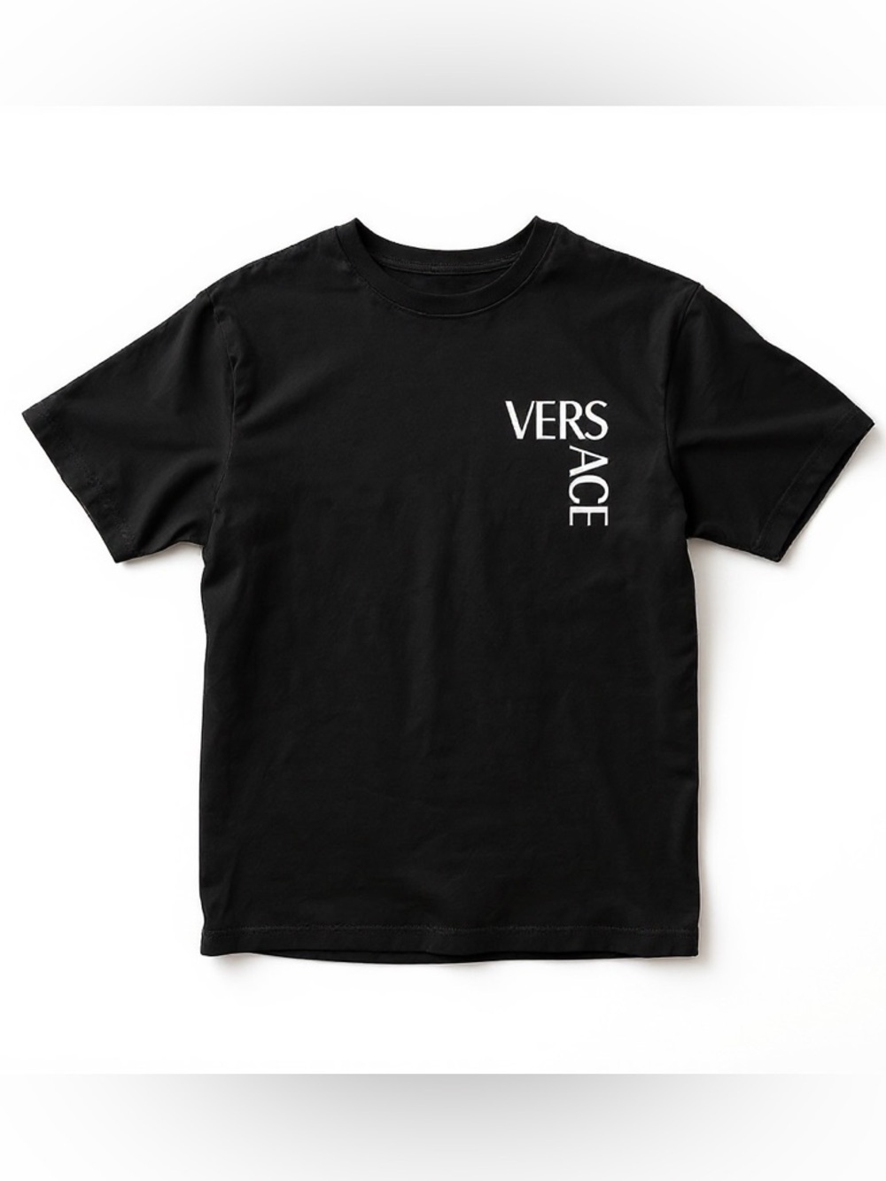 Men’s Black Aesthetic Short Sleeve T-Shirt with Pocket Sized Logo